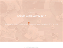 Tablet Screenshot of analystvaluesurvey.com